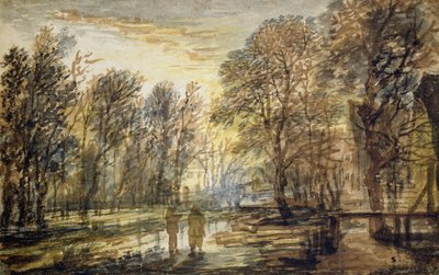 Sunset in the Wood by Aert van der Neer